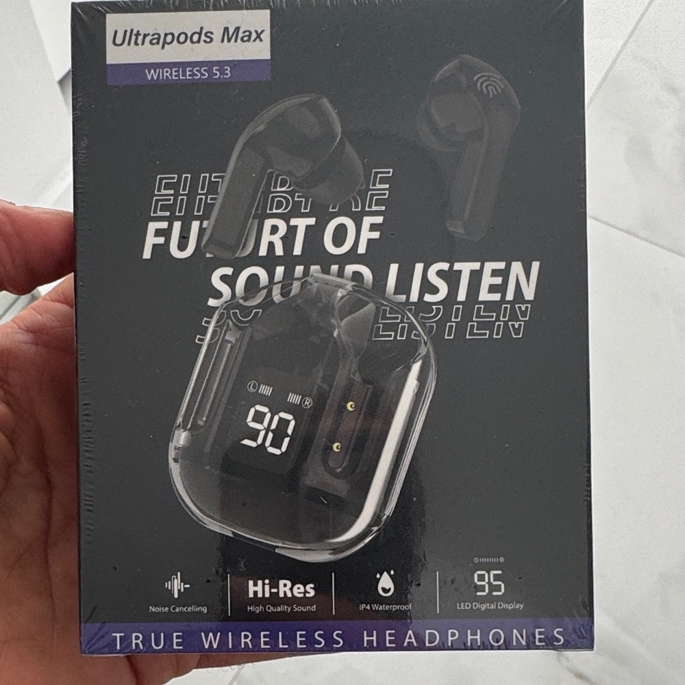 Black True Wireless Earbud Headphones